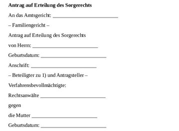 sorgerecht-erstreiten-klageweg-sorgerechtsklage-familiengericht-muster